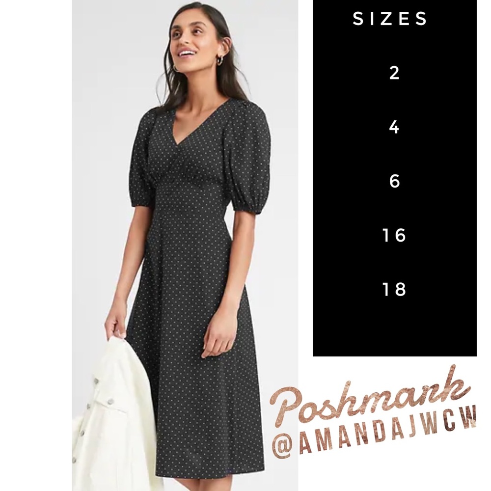 Banana Republic Classic Midi Dress - White - NWT - Picture 9 of 14